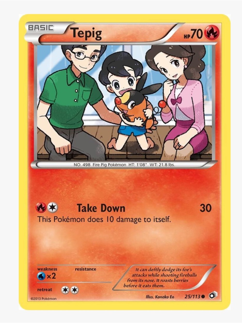 Tepig Legendary Treasures Pokemon Trading Card